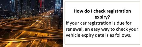 how to check vehicle registration expiry date